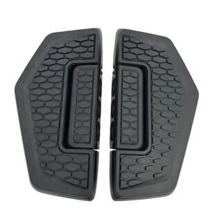 Kuryakyn 5909 Hex Mini Folding Floorboards Satin Black Pair No Adapters